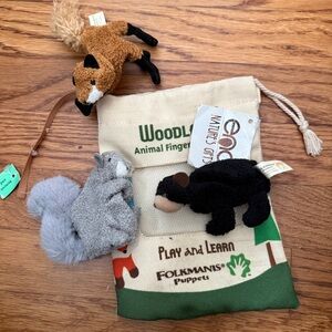 Folkmanis woodland animal finger puppets 3